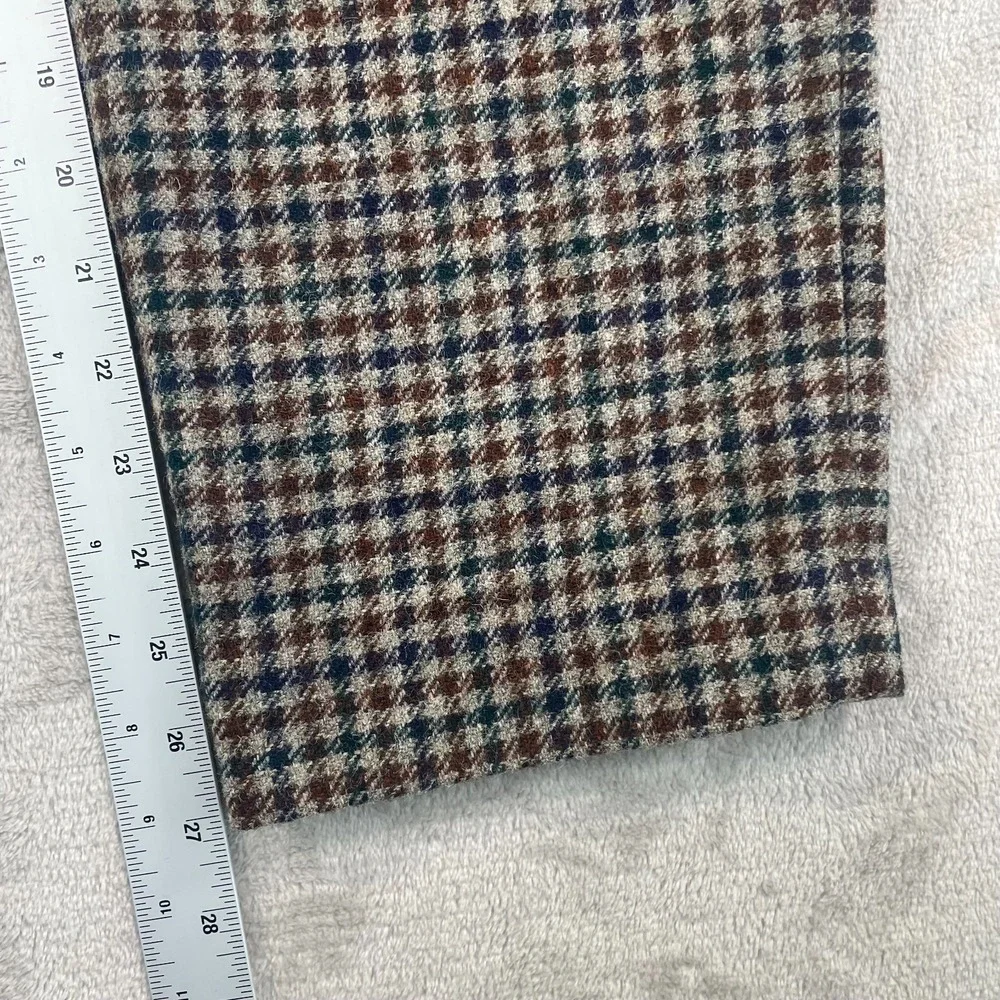 J.Crew Kenmare Trouser Pants Men 31x27 Multi Houndstooth Moon Shetland 100% Wool